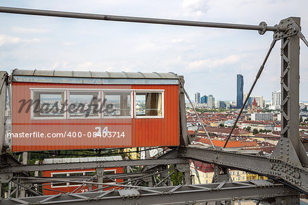 The oldest Ferris Wheel in Vienna, Austria. Prater park