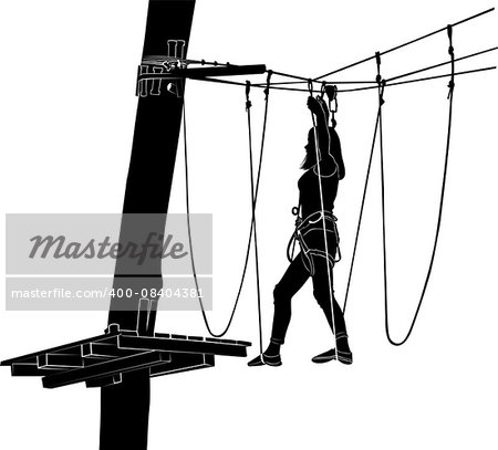 adventure park rope ladder