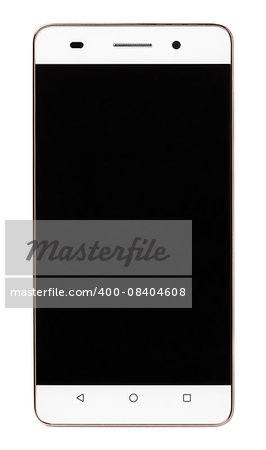 Modern touch screen smartphone isolated on white with clipping path