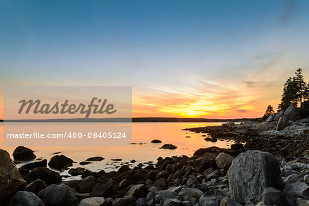 Beach at Sunset using long shutter speed (South Shore,Nova Scotia, Canada)
