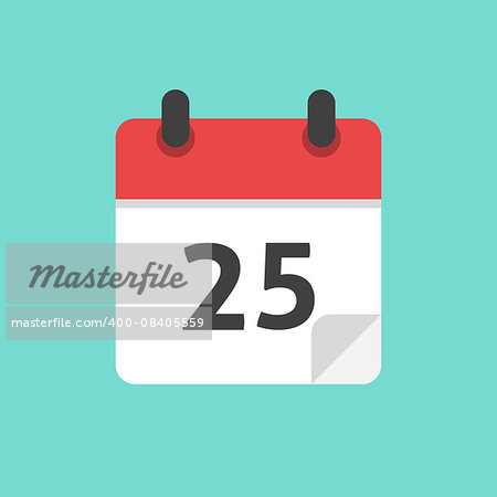 Calendar Icon Flat. Editable EPS vector format