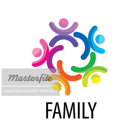 abstract vector sign for the family and the union people