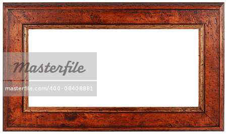 Empty Panoramic Wooden Picture Frame