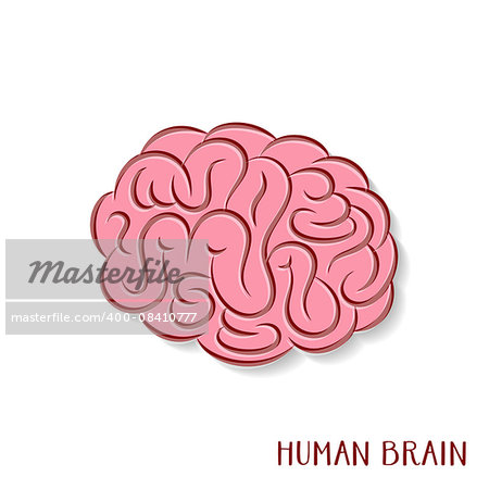 Colorful abstract human brain icon vector illustration