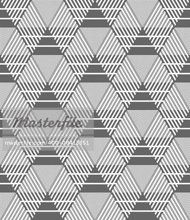Seamless hexagons, diamonds and triangles pattern. Geometric texture. Vector art.