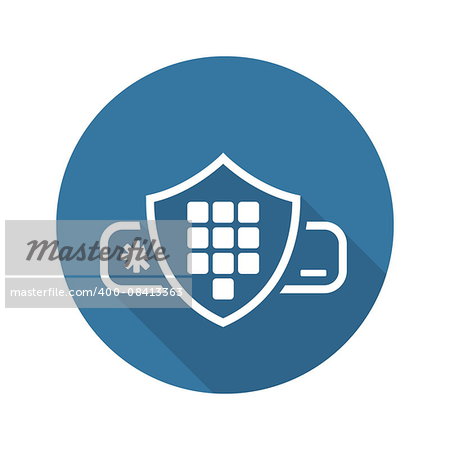 Security Code Icon. Flat Design. Business Concept Isolated Illustration.