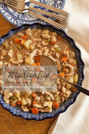 Chicken stew with potatoes and carrots (see above)