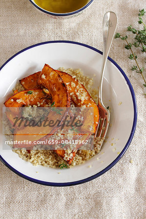 Quinoa salad with roasted pumpkin