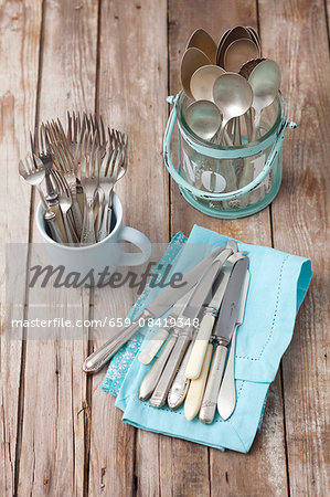 Old silver cutlery Old silver cutlery