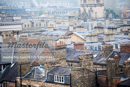 Oxford rooftops, Oxford, Oxfordshire, England, United Kingdom, Europe