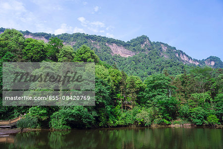 Yuecheng Hu lake, Qingcheng Shan, A holy Taoism mountain, Dujiangyan city, Sichuan Province, PRC