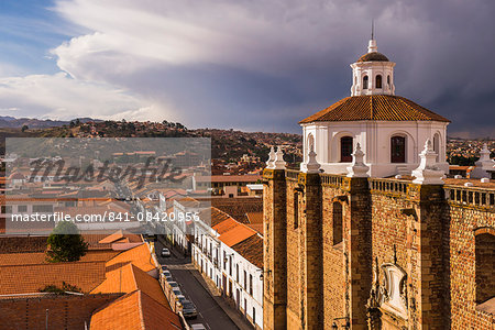 Historic City of Sucre seen from Iglesia Nuestra Senora de La Merced (Church of Our Lady of Mercy), Sucre, UNESCO World Heritage Site, Bolivia, South America