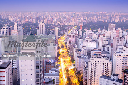 The Sao Paulo skyline from Jardins, Sao Paulo, Brazil, South America