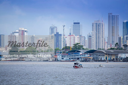 Belem city and the Guama River in the Brazilian Amazon, Belem, Para, Brazil, South America