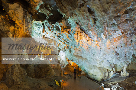 Limestone stalactites and stalagmites in Ballic Cave, near Tokat, Central Anatolia, Turkey, Asia Minor, Eurasia