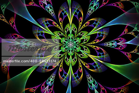 Abstract fractal fantasy multicolored pattern and shapes.Fractal artwork for creative design,flyer cover, interior, poster.