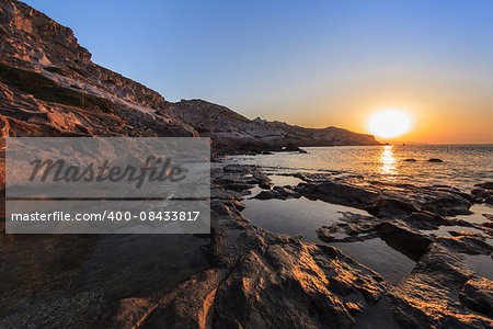sunrise on the beach. Kos island, Greece