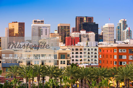 San Diego, California, USA downtown city skyline.