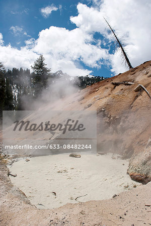 Boiling mudpot in Lassen Volcanic National Park, California, USA