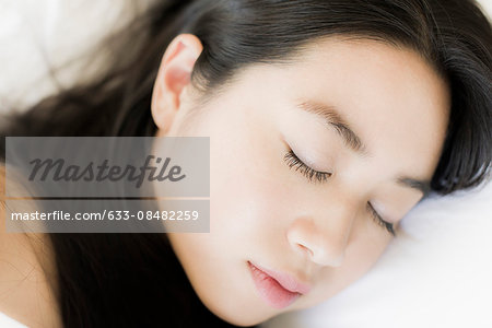 Woman sleeping, close-up