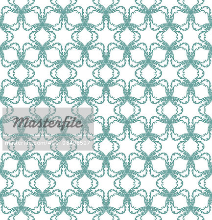 Seamless background in Arabic style. Blue wallpaper with patterns for design. Traditional oriental decor