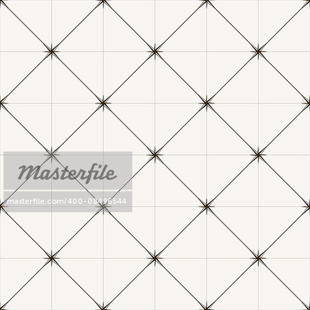 Vector seamless tile pattern. Modern stylish texture. Geometric with dotted rhombus in vintage floral style