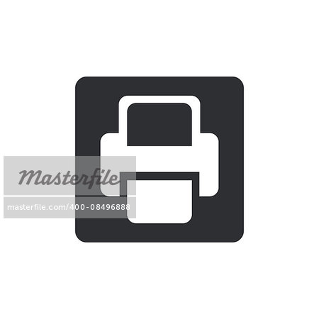 Printer Vector icon. black icon.