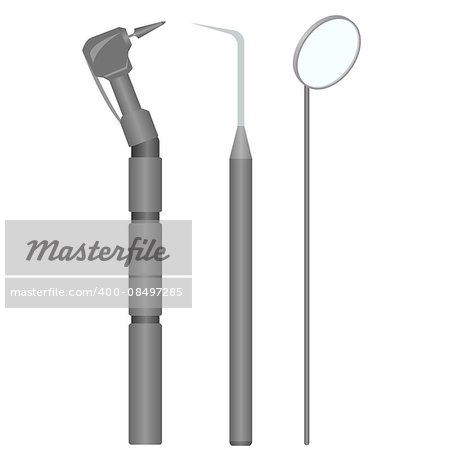 Medical equipment and tools. The illustration on a white background.