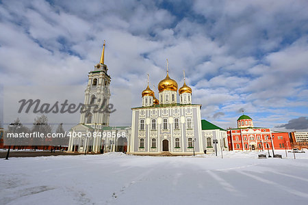 Beautiful Cathedral of the Assumption in the city of Tula