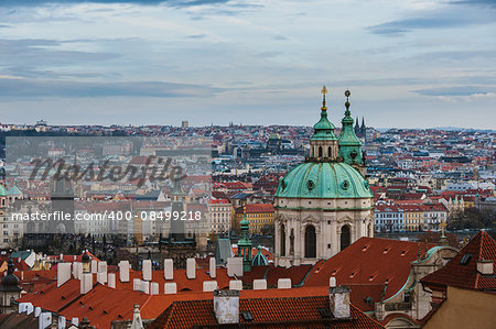 View of winter Prague in Czech republic