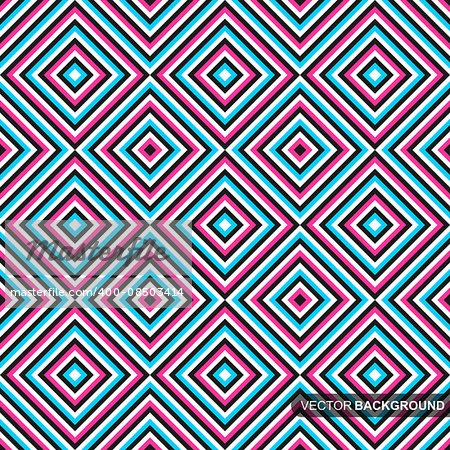 Geometric colorful pattern - seamless background. Illusion texture.