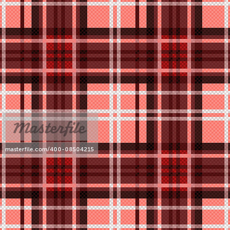 Seamless checkered vector colorful pattern in red and white