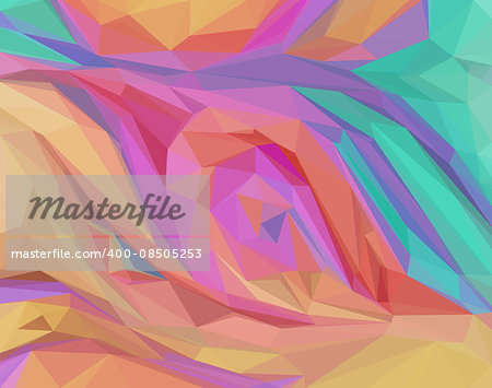 Background with Abstract Low Poly Geometrical Pattern.