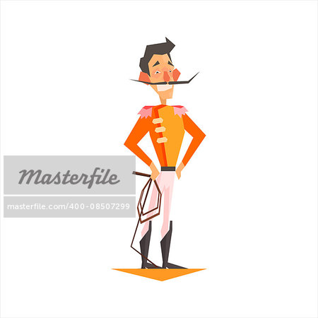 Circus Animal Trainer Performing Graphic Flat Vector Design Isolated Illustration On White Background