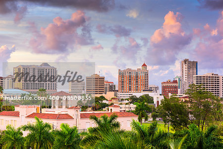 Sarasota, Florida, USA downtown skyline.