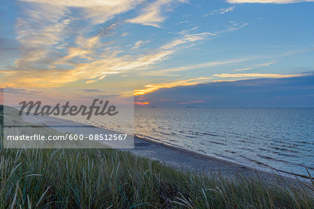 Beach at Sunrise, Bunken, Aalbaek Bay, Baltic Sea, North Jutland, Denmark