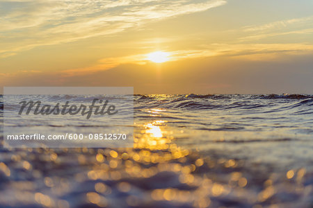 Baltic Sea at Sunrise, Bunken, Aalbaek Bay, Baltic Sea, North Jutland, Denmark