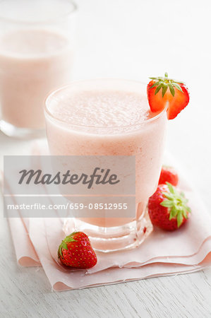 Strawberry and banana smoothies