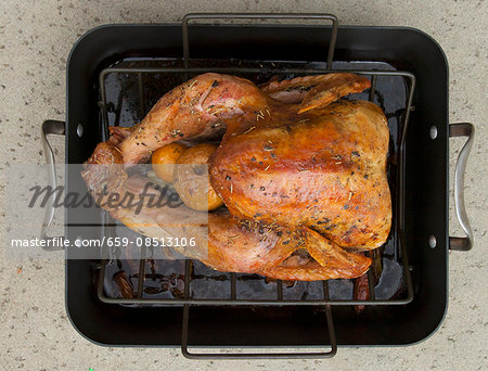 Roast turkey with a fruit stuffing