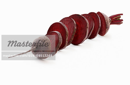 A sliced beetroot