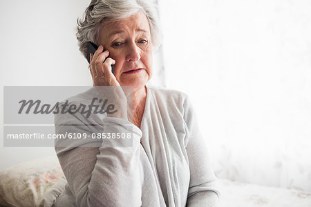 Senior woman talking on the phone