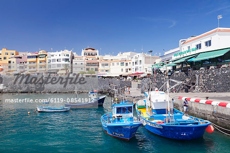 Fishing boats at the port, Los Abrigos, Tenerife, Canary Islands, Spain, Europe