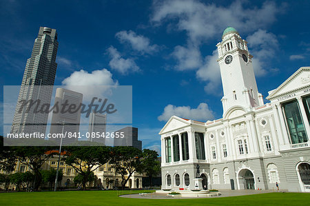 Victoria Memorial Hall and skyline, Singapore, Southeast Asia, Asia
