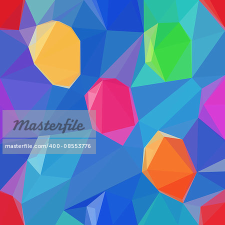 Abstract Background, Colorful Low Poly Design. Vector