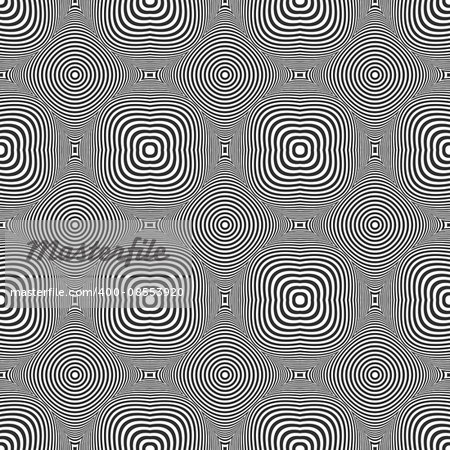 Seamless geometric op art texture. Vector art.