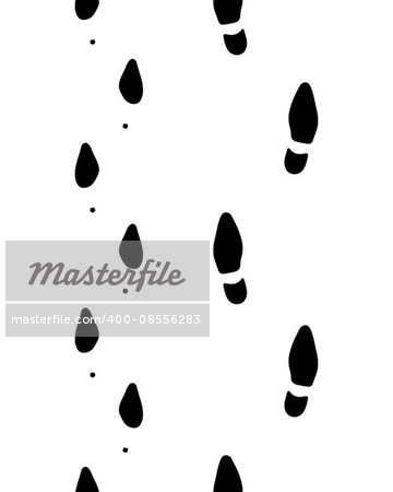 Footprints of man and woman, seamless pattern, vector