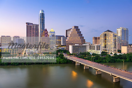 Austin, Texas, USA downtown skyline.