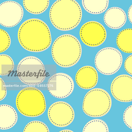 Sewed round shapes seamless background