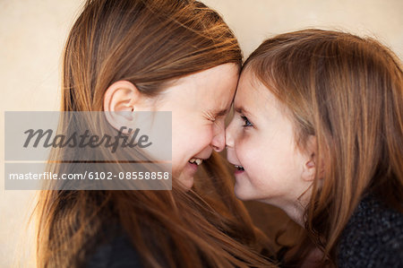 Portrait of two girls enjoying together