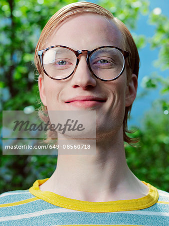 Smiling man wearing eyeglasses